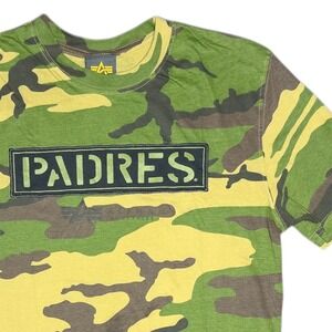 San Diego Padres New Era x Alpha Industries Camo Short Sleeve T-Shirt Mens Small